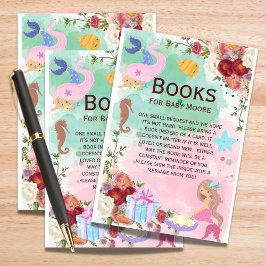 Tarjeta De Recepción Mermaid Under the Sea Theme Books For Baby