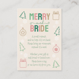 Tarjeta De Recepción Merry & Bride Trae Un Adorno Despedida de Soltera