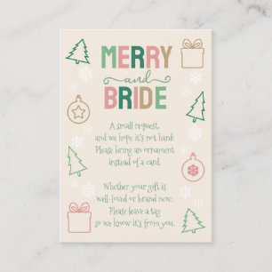 Tarjeta De Recepción Merry & Bride Trae Un Adorno Despedida de Soltera