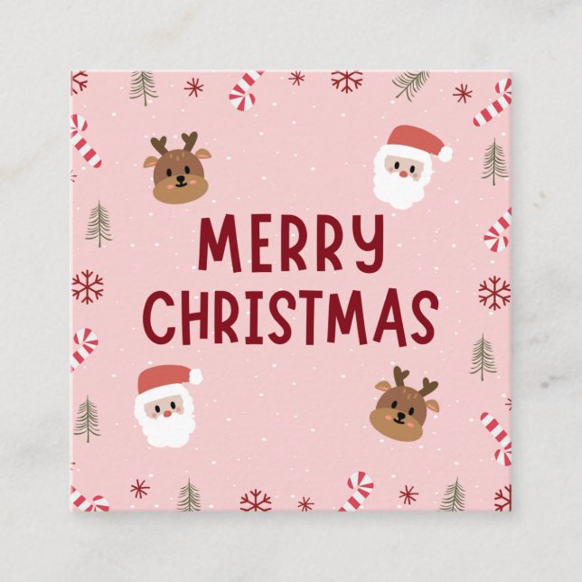 Tarjeta De Recepción Merry Christmas Crads (Anverso)