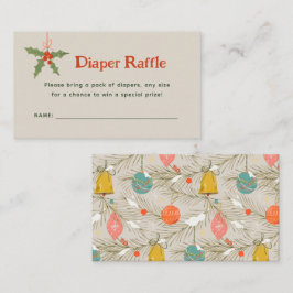 Tarjeta De Recepción Merry Little Baby Shower Diaper Raffle Cards