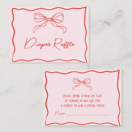 Tarjeta De Recepción Merry Little Baby Shower Hand Drawn Diaper Raffle