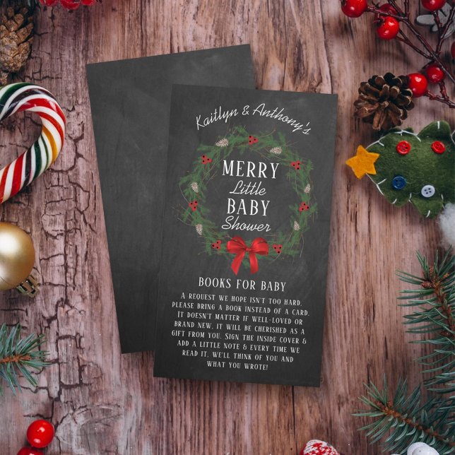 Tarjeta De Recepción Merry Little Navidades Libros Baby Shower Para Beb (Subido por el creador)