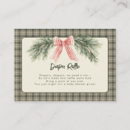 Tarjeta De Recepción Merry Little Navidades Rustic Baby Shower