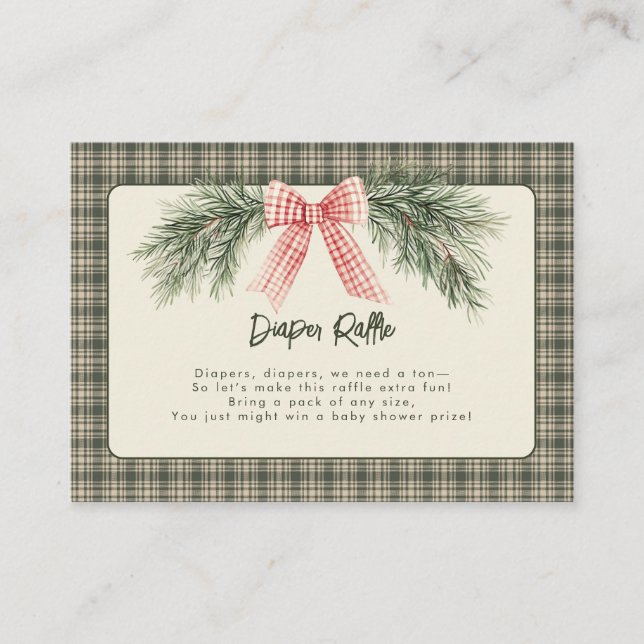 Tarjeta De Recepción Merry Little Navidades Rustic Baby Shower (Anverso)