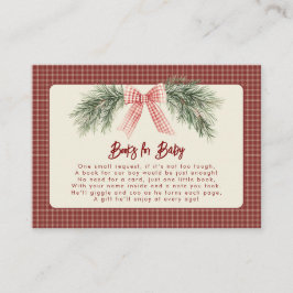 Tarjeta De Recepción Merry Little Navidades Rustic Baby Shower
