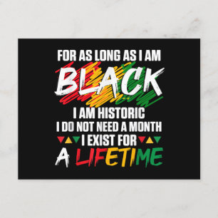 Tarjeta De Recepción Mes de la historia negra mientras sea negro