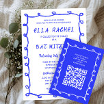 Tarjeta De Recepción Messy Loops Hand Drake Personalizado QR Bar Bat Mi<br><div class="desc">TARJETAS DE ENCLOSURA perfectas para incluir en un murciélago mitzvah, bar mitzvah u otra celebración judía! ¡La mano hizo un caos desordenado para los bucles de pinceles en el lado delantero! ¡TODO PERSONALIZABLE! Haga clic en "Personalizar" para editar el texto y agregar su vínculo al código QR. Haga clic en...</div>