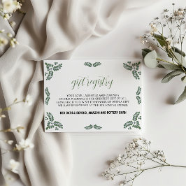 Tarjeta De Recepción Mexican Talavera Green Floral Minimalist Wedding