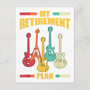 Tarjeta De Recepción Mi plan de retiro guitarra eléctrica Cadena musica
