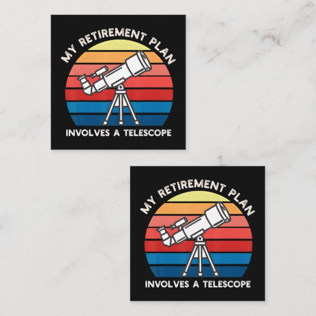 Tarjeta De Recepción Mi plan de retiro implica un telescopio (Anverso / Reverso)