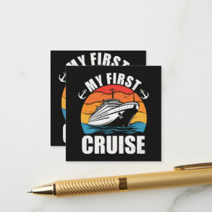 Tarjeta De Recepción Mi Primer Crucero Divertido Crucero de Vacaciones