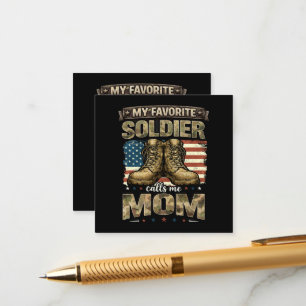 Tarjeta De Recepción Mi soldado favorito me llama mamá