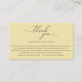 Tarjeta De Recepción Midnight Fig & Champagne Ceremony Photo Thank You