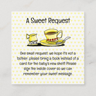 Tarjeta De Recepción Milk & Sugar Yellow Coffee Baby Shower