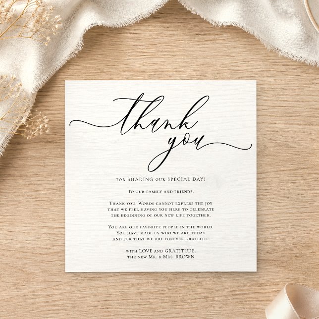 Tarjeta De Recepción Mini agradecimiento de foto personalizada (Subido por el creador)