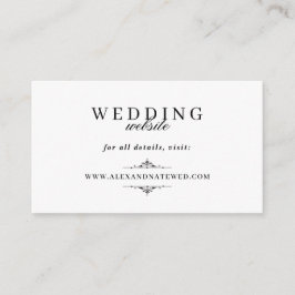 Tarjeta De Recepción Mini detalles de color blanco y negro vintage