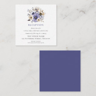 Tarjeta De Recepción MINI TAMAÑO Púrpura Florales Detalles de la recepc