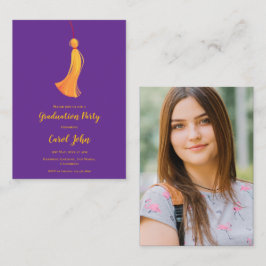 Tarjeta De Recepción Miniinvitación de la fiesta de graduación de Tasse