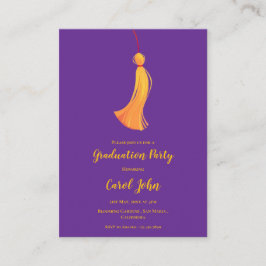 Tarjeta De Recepción Miniinvitación de la fiesta de graduación de Tasse