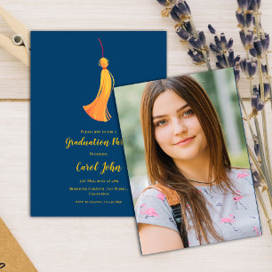 Tarjeta De Recepción Miniinvitación de la fiesta de graduación de Tasse
