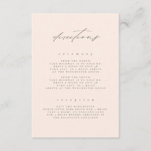 Tarjeta De Recepción Mínima dirección de Boda floral Bella Artes de Rub