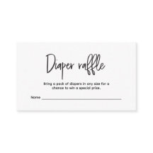 Minimal Custom Simple Diaper Raffle ticket 