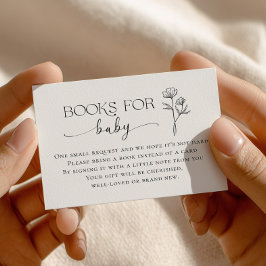 Tarjeta De Recepción Minimal Line Art Baby Shower Books for Baby