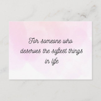 Tarjeta De Recepción Minimal Soft Quote Greeting Card Thoughtful Gift