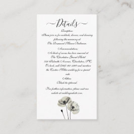 Tarjeta De Recepción Minimalismo sencillo y elegante, adornos blancos y