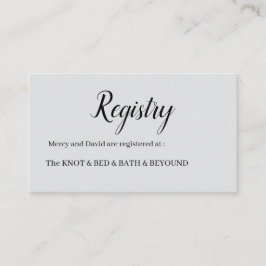 Tarjeta De Recepción Minimalist 