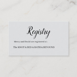 Tarjeta De Recepción Minimalist 