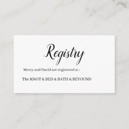 Tarjeta De Recepción Minimalist 