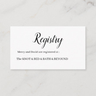 Tarjeta De Recepción Minimalist 