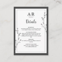 Minimalist Black & White Enclosure Card