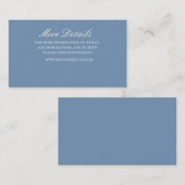 Tarjeta De Recepción Minimalist Dusty Blue Wedding