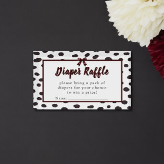 Tarjeta De Recepción Minimalist Gender Neutral Chic Dalmation 