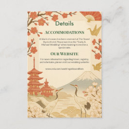 Tarjeta De Recepción Minimalist Japanese Cherry Blossom Details Card