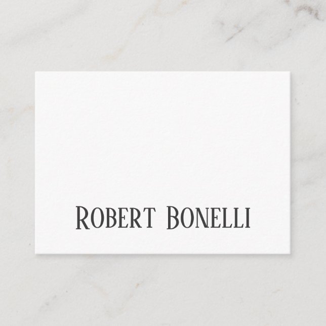 Tarjeta De Recepción Minimalist Plain Black & White Modern Plain (Anverso)