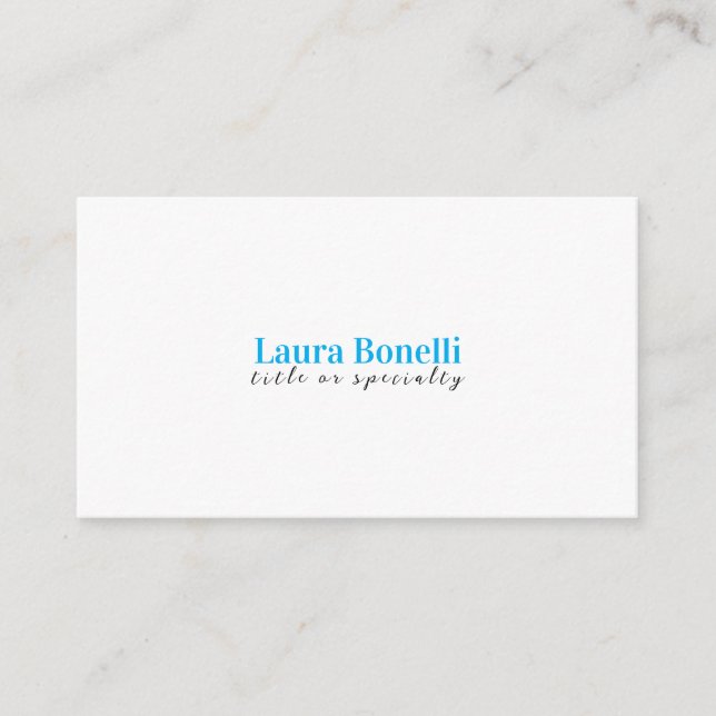 Tarjeta De Recepción Minimalist Professional Modern Plain Name Title (Anverso)
