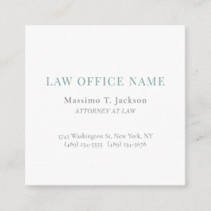Tarjeta De Recepción Minimalista Abogado Llano Oficina de Abogados
