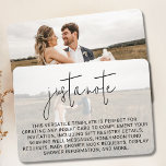 Tarjeta De Recepción Minimalista Boda Moderno y elegante superposición<br><div class="desc">Añada un toque de elegancia y personalización a su suite boda con la Minimalista tarjeta de gabinete Boda Moderno y de diseño fotográfico. Esta preciosa tarjeta de inserción combina la sofisticación atemporal con un aire contemporáneo, con un diseño elegante de superposición fotográfica que le permite mostrar una preciada foto de...</div>