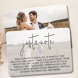 Tarjeta De Recepción Minimalista Boda Moderno y elegante superposición