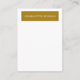 Tarjeta De Recepción Minimalista Clásico Color Oro Profesional