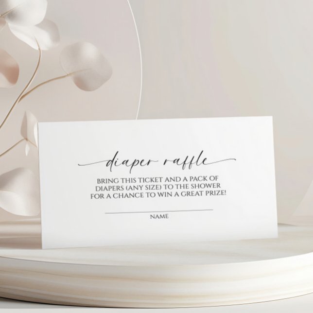Tarjeta De Recepción Minimalista moderno Diaper Raffle (Subido por el creador)