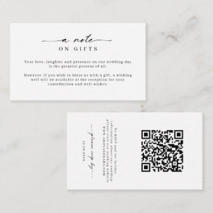 Tarjeta De Recepción Minimalista Pozo de Deseos Simple & RSVP