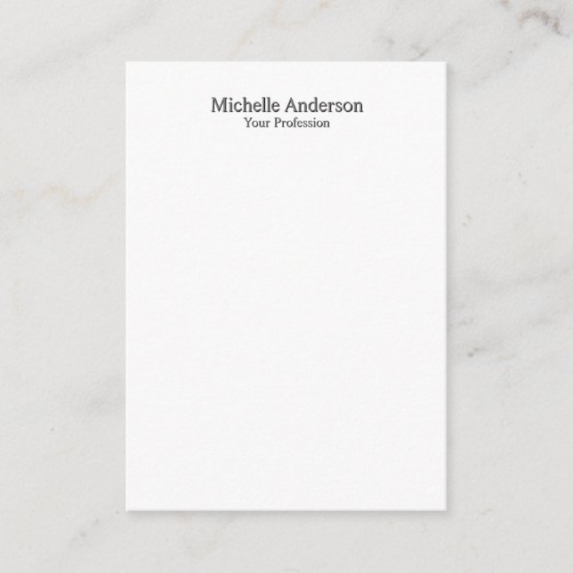 Tarjeta De Recepción Minimalista Profesional Moderno Nombre sencillo (Anverso)