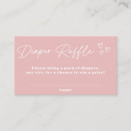 Tarjeta De Recepción Minimalista un dulce Chica Baby Shower Diaper Raff