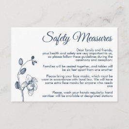 Tarjeta De Recepción Mínimas orquídeas florales medidas modernas de seg