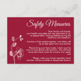 Tarjeta De Recepción Mínimas orquídeas florales medidas modernas de seg